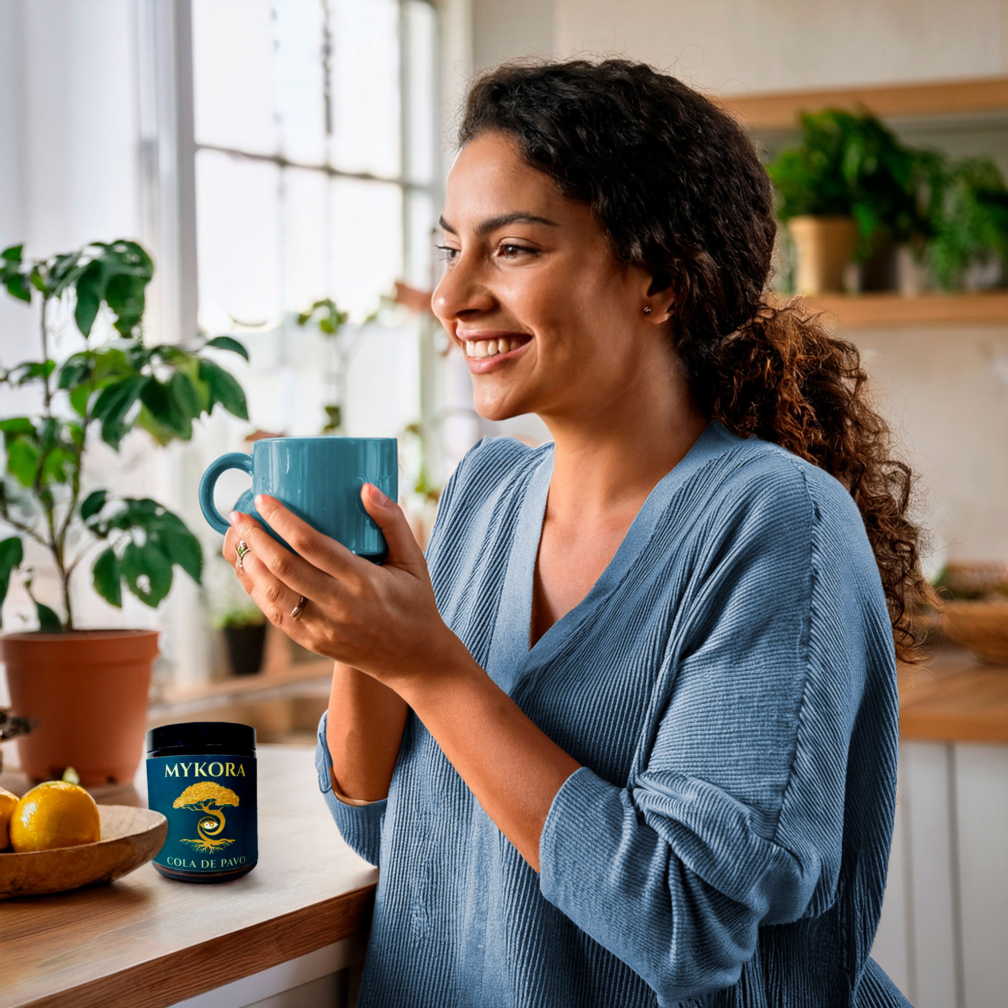 Cola de Pavo Mykora apoya la salud digestiva, adaptógeno natural premium